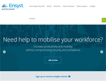 Tablet Screenshot of ensyst.com.au